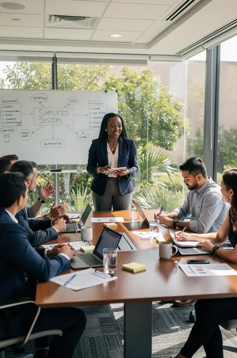 Smart home technologies enhancing simplified living.